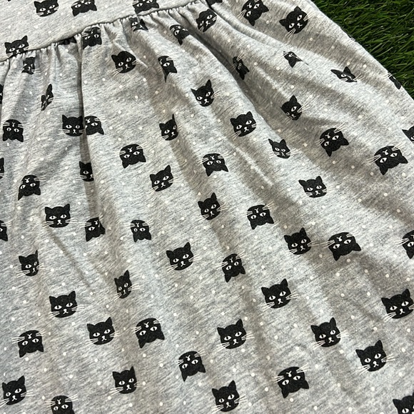 Girls Wonder Nation Dress - Black Cat Print - Picture 2 of 3
